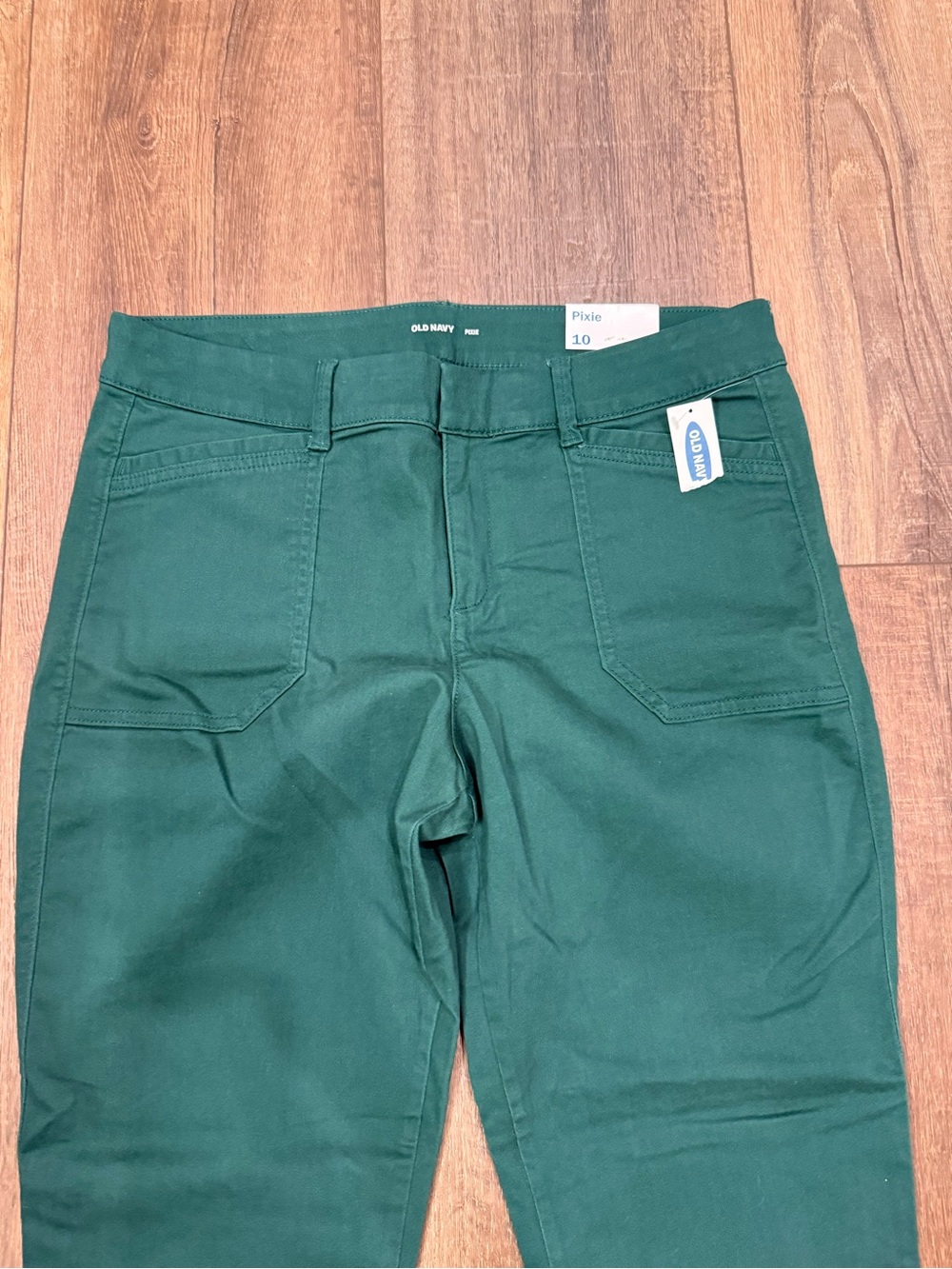 NWT old navy pixie ankle pants green size 10 - Picture 2 of 9